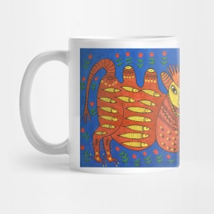 Maria Primachenko - a fish king has caught a hoopoe and is full of joy 1983 Mug